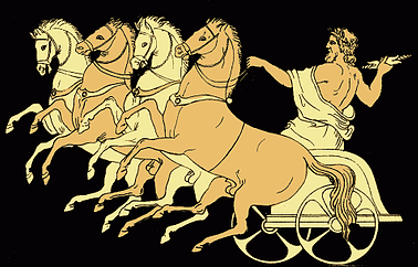 Chariot of Tarhunz drawn by horses
