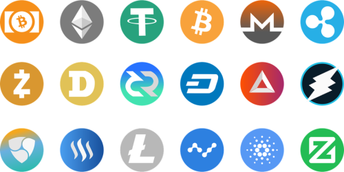 icons of different cryptocurrencies