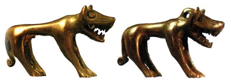 Bronze Age Armenian Lchashen dog figurines