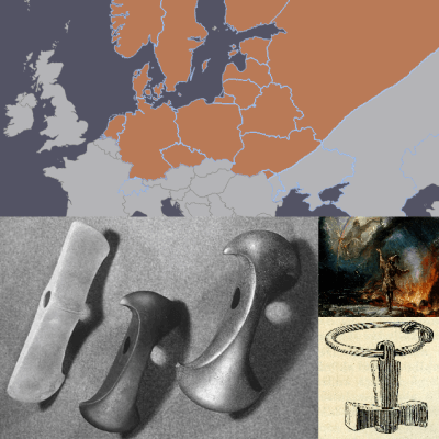 Corded Ware culture hammer axe thunder god