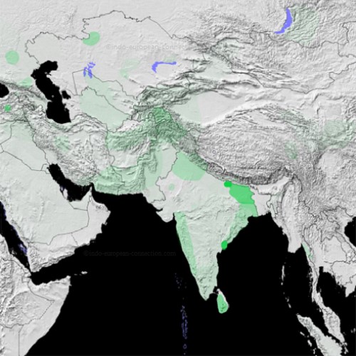 Distribution map of Y-DNA haplogroup R2