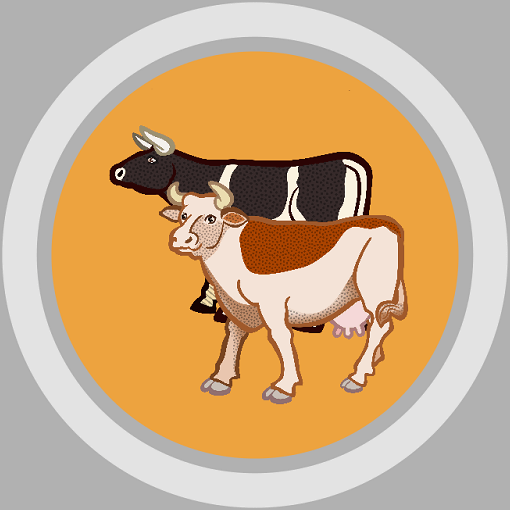 indo-european cow cattle icon