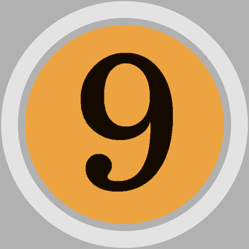 indo-european number nine icon